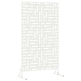 Vidaxl privacyscherm wit 100 x 50 x 180 cm staal