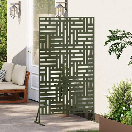 Vidaxl privacyscherm 100 x 50 x 180 cm staal olijfgroen