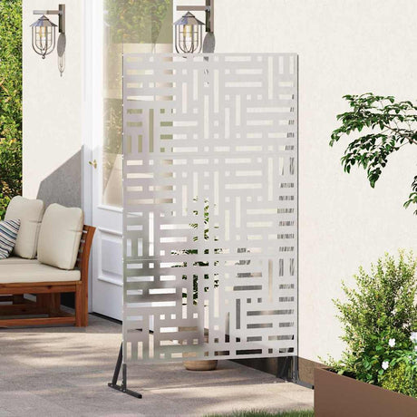 Vidaxl privacyscherm 100 x 50 x 180 cm roestvrij staal zilver