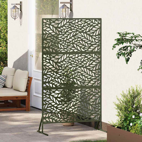 Vidaxl privacyscherm 100 x 50 x 180 cm staal olijfgroen