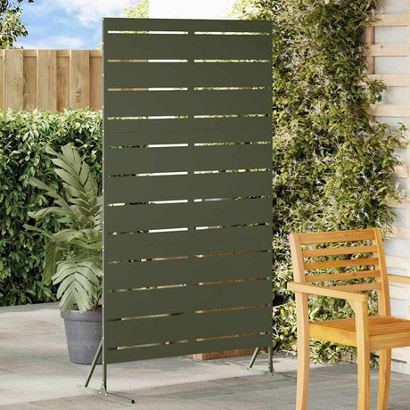 Vidaxl privacyscherm 100 x 50 x 180 cm staal olijfgroen