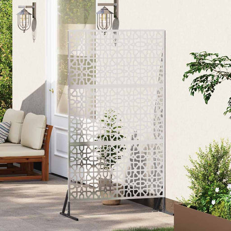 Vidaxl privacyscherm 100 x 50 x 180 cm roestvrij staal zilver