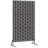 Vidaxl privacyscherm zwart 100 x 50 x 180 cm staal