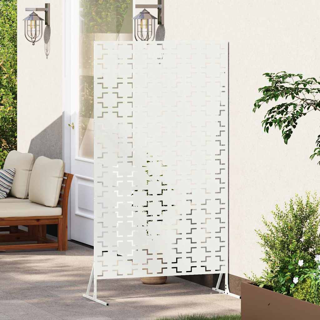 Vidaxl privacyscherm 100 x 50 x 180 cm staal wit