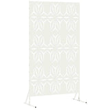 Vidaxl privacyscherm wit 100 x 50 x 180 cm staal