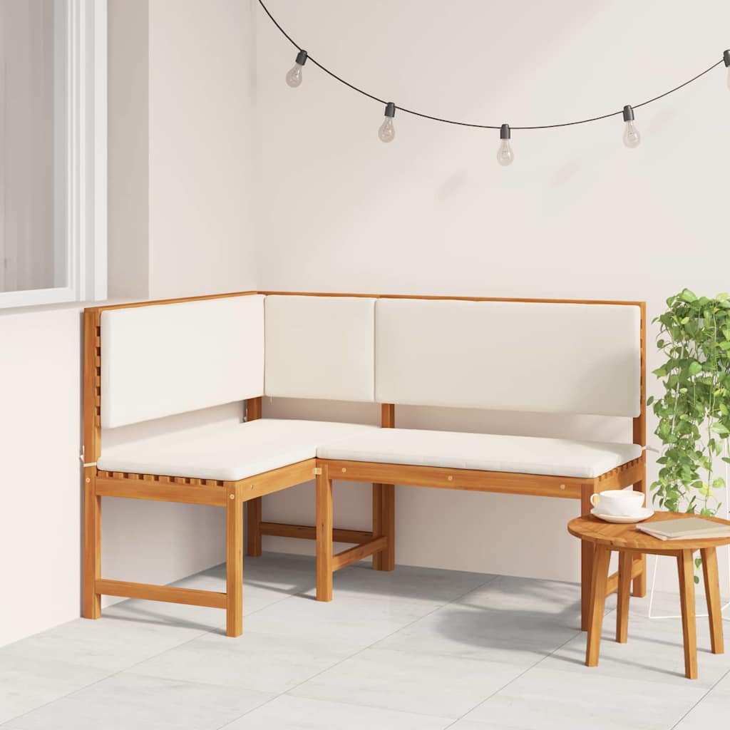 Vidaxl tuinstoel met kussen bruin 140 x 100 x 91cm massief acaciahout