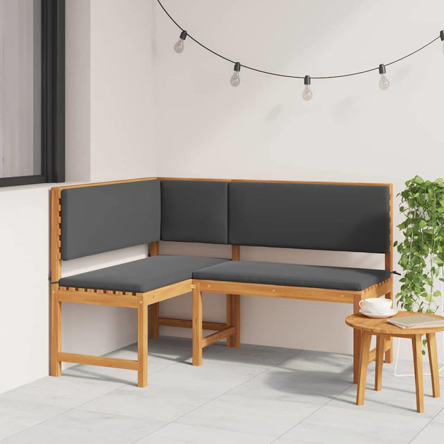 Vidaxl tuinstoel met kussen bruin 140 x 100 x 91cm massief acaciahout