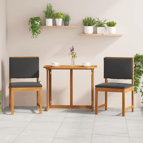 Vidaxl 2 st tuinstoel massief acaciahout bruin