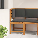 Vidaxl tuinstoel met kussen bruin 50 x 50 x 91cm massief acaciahout
