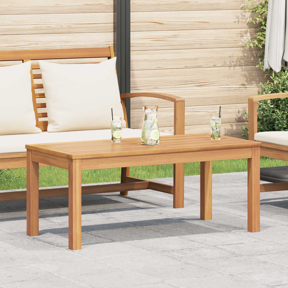 Vidaxl tafel bruin 95 x 45 x 40 cm massief teakhout
