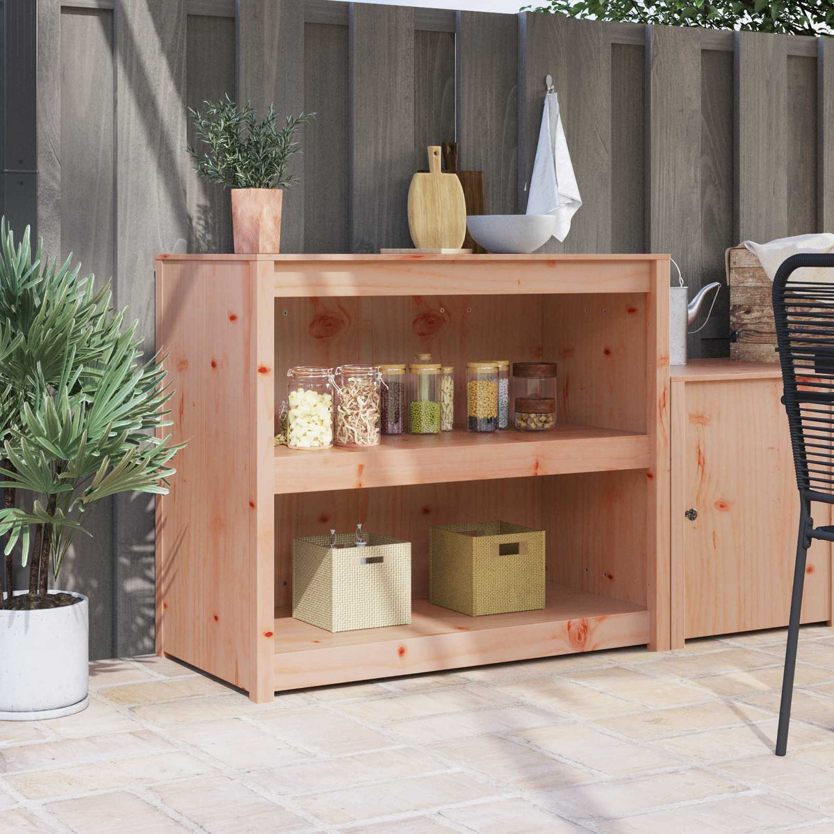 Vidaxl keukenkast met plank meppel bruin eiken 106 x 55 x 92 cm