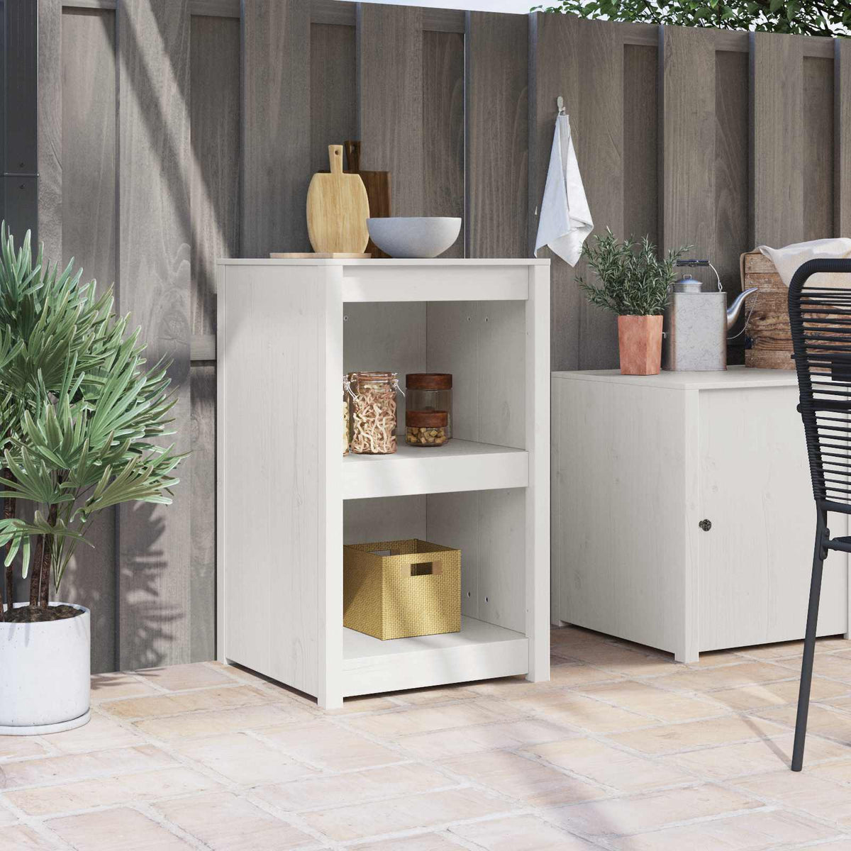 Vidaxl keukenkast meppel wit 55 x 55 x 92 cm massief grenenhout