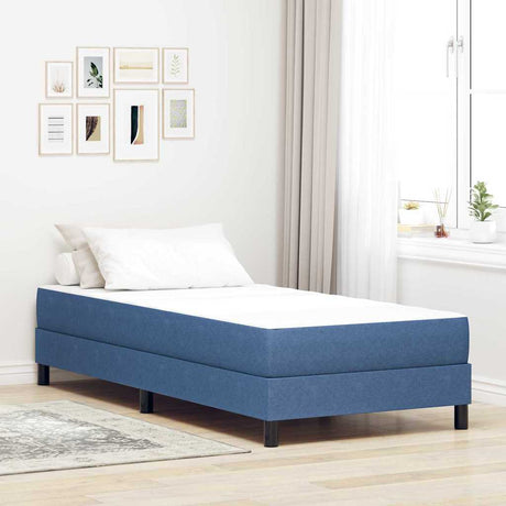 Vidaxl bedmatras met matras blauw 80 x 200 cm stof