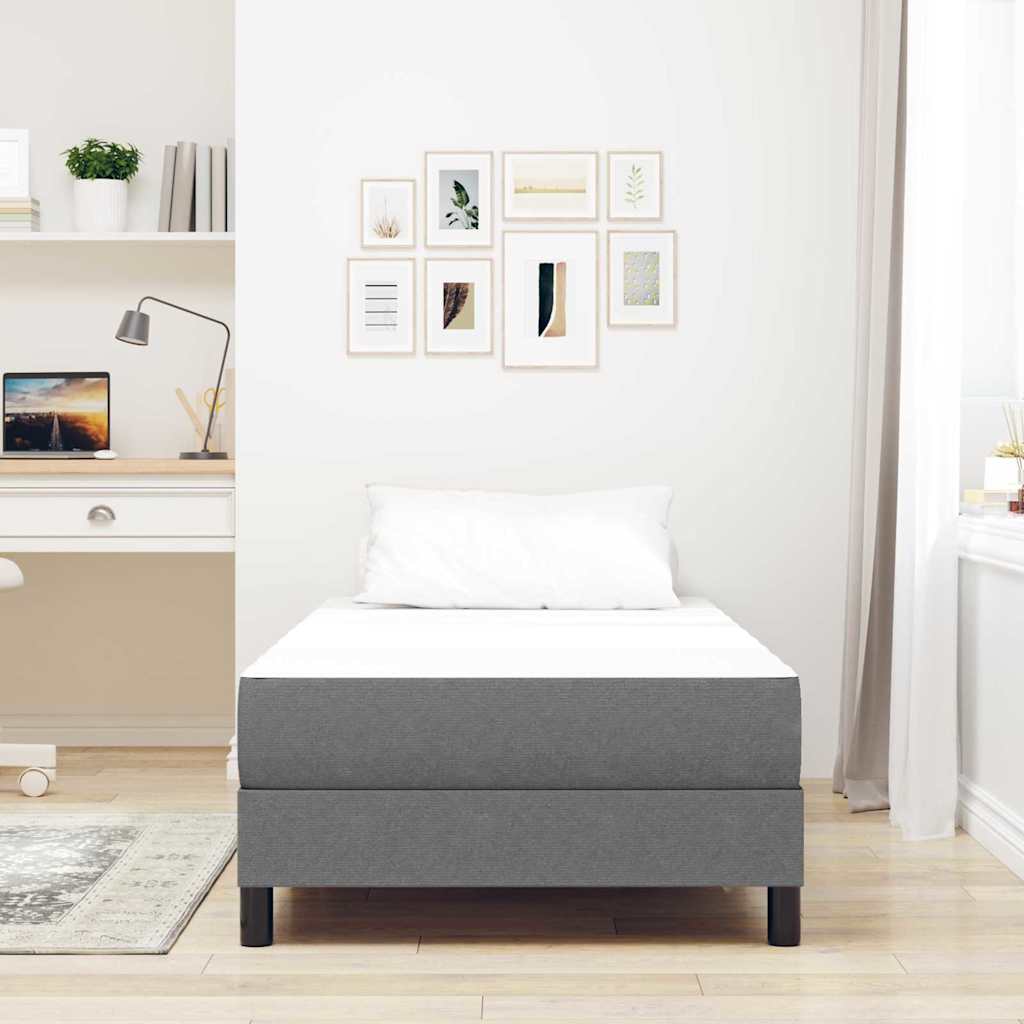 Vidaxl bedmatras met matras lichtgrijs 90 x 200 cm stof
