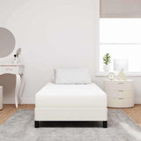 Vidaxl bedmatras met matras crème 100 x 200 cm stof