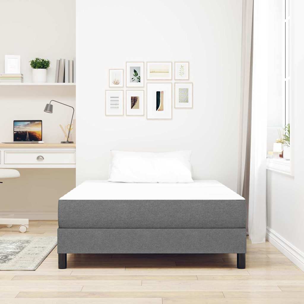 Vidaxl bedmatras met matras lichtgrijs 120 x 190 cm stof