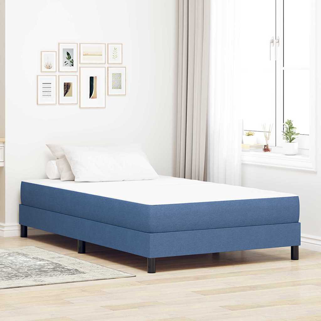 Vidaxl bedmatras met matras blauw 120 x 190 cm stof