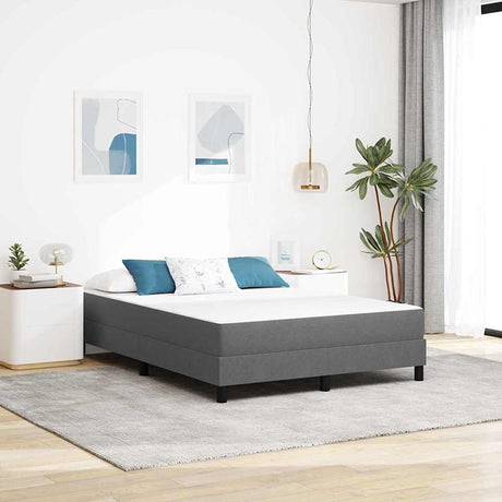 Vidaxl bedmatras met matras lichtgrijs 140 x 190 cm stof