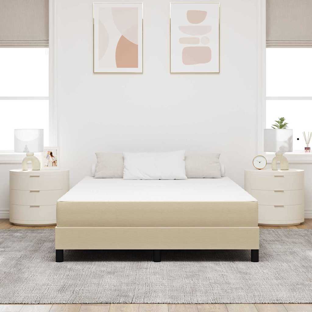 Vidaxl bedmatras met matras saliegroen 140 x 190 cm stof