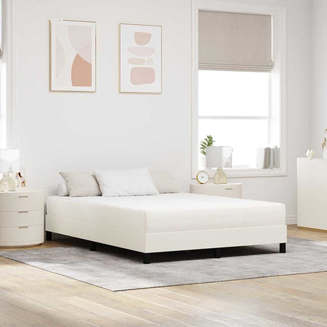 Vidaxl bedmatras met matras crème 140 x 200 cm stof