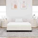 Vidaxl bedmatras met matras crème 140 x 200 cm stof