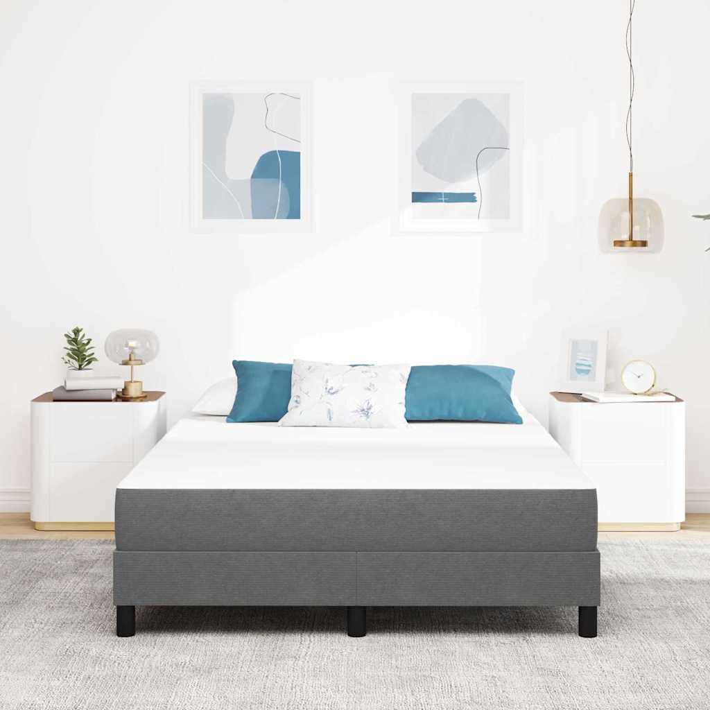 Vidaxl bedmatras met matras lichtgrijs 160 x 200 cm stof