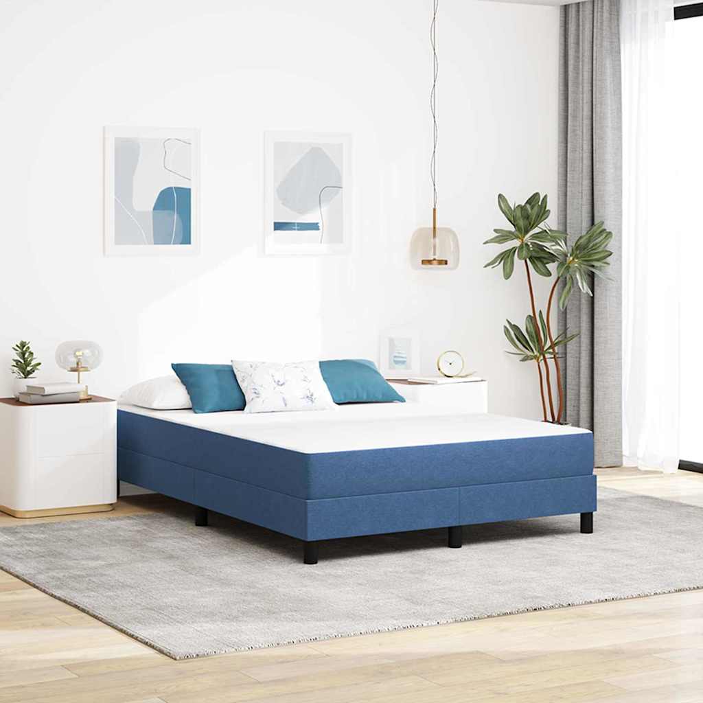 Vidaxl bedmatras met matras blauw 160 x 200 cm stof