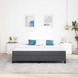 Vidaxl bedmatras met matras grijs 180 x 200 cm stof