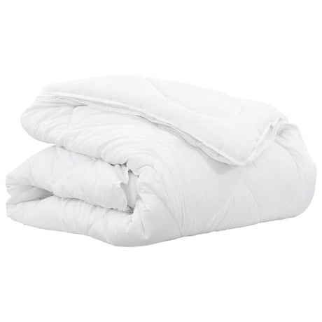 Vidaxl 2-in-1 dekbed 201 x 201 x 9 cm winter polyester wit ademend