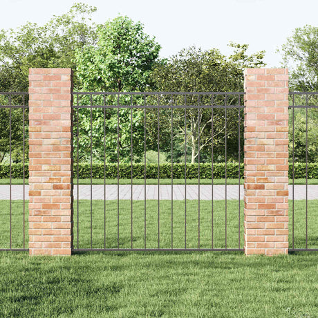 Vidaxl hecelement assen 170 x 150 cm staal grijs