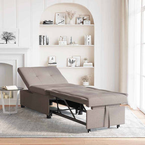 Vidaxl uittrekbare slaapbank taupe 194 x 50 x 82 cm stof