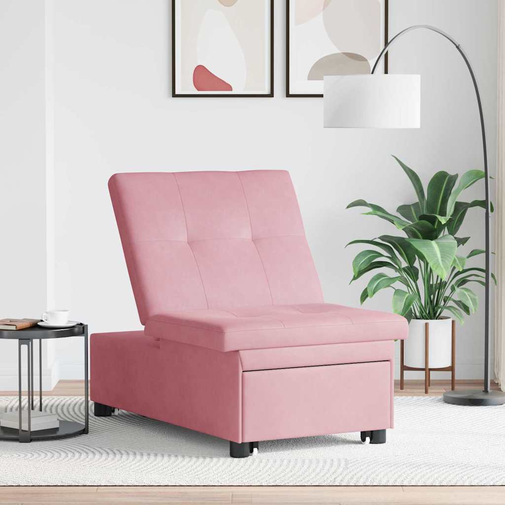 Vidaxl slaapbank roze 194 x 67 x 82 cm fluweel