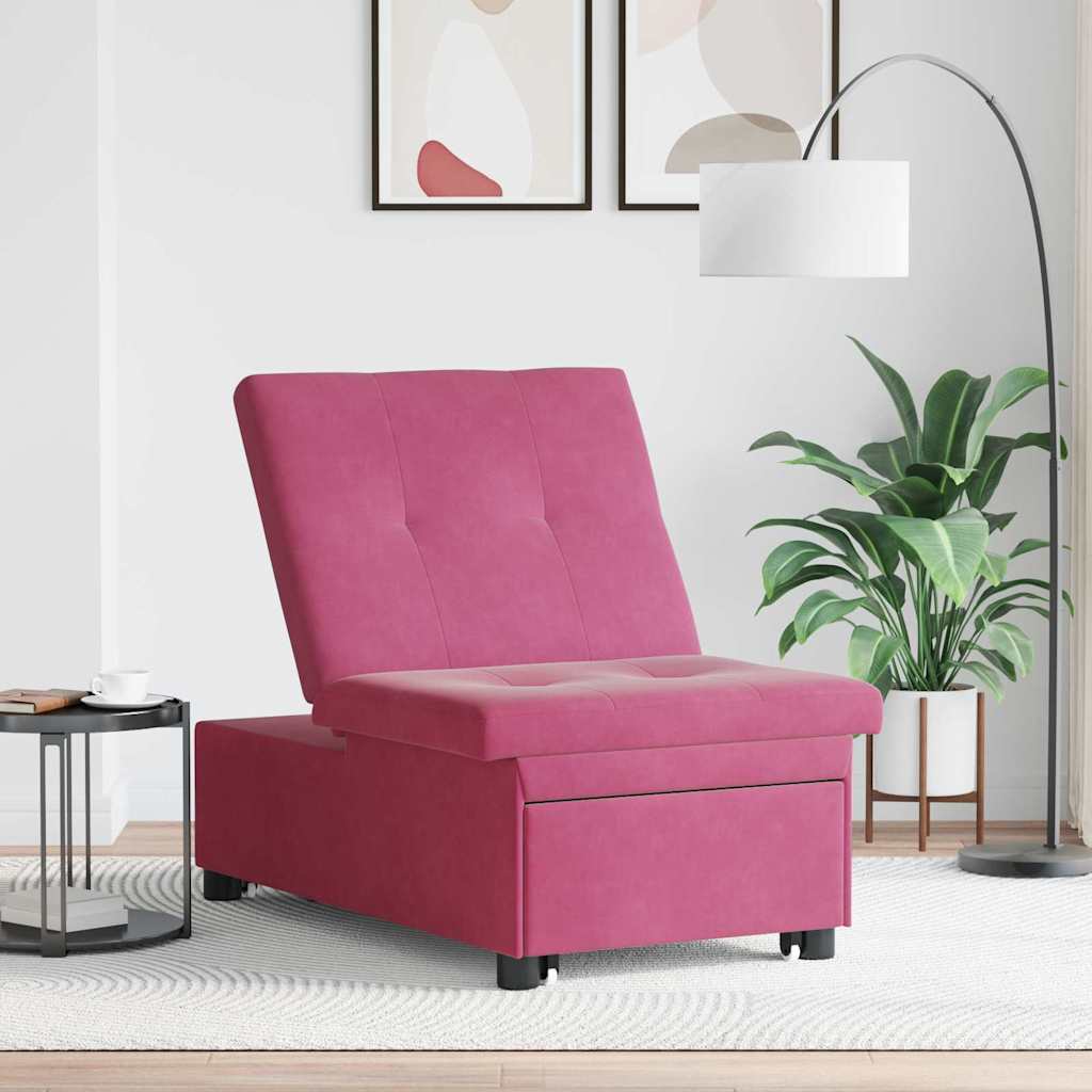 Vidaxl slaapbank wijnrood 194 x 67 x 82 cm fluweel