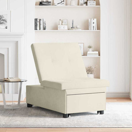 Vidaxl slaapbank crème 194 x 67 x 82 cm fluweel
