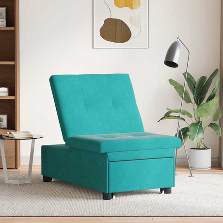 Vidaxl slaapbank turquoise 194 x 67 x 82 cm fluweel