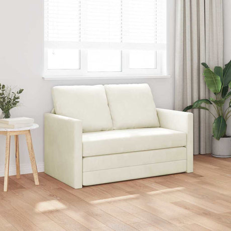 Vidaxl slaapbank crème 204 x 122 x 60 cm fluweel