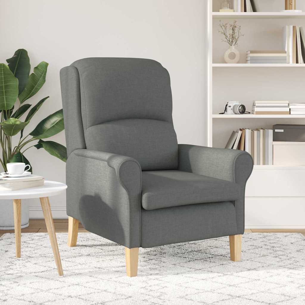 Vidaxl fauteuil donkergrijs stof