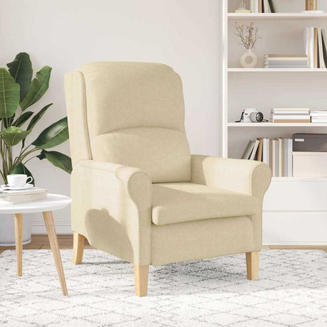 Vidaxl fauteuil crème stof