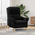 Vidaxl fauteuil zwart zachte sherpa stof