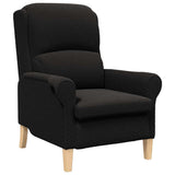 Vidaxl fauteuil zwart zachte sherpa stof
