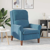 Vidaxl fauteuil blauw fluweel