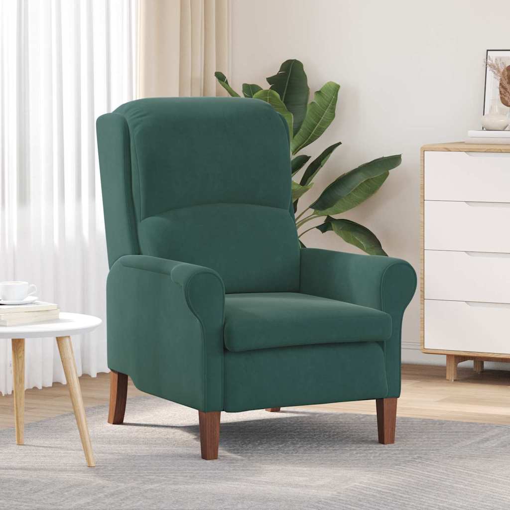 Vidaxl fauteuil donkergroen fluweel