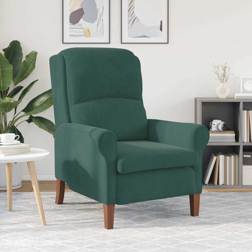 Vidaxl fauteuil donkergroen fluweel