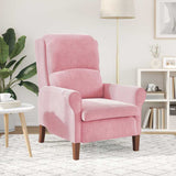 Vidaxl fauteuil roze fluweel