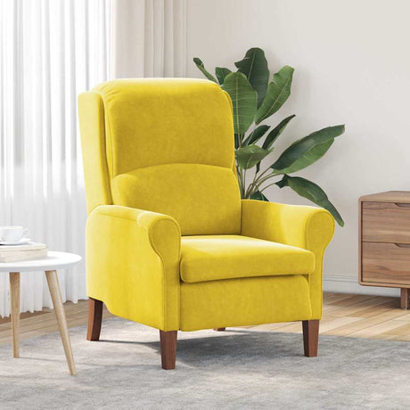 Vidaxl fauteuil geel fluweel