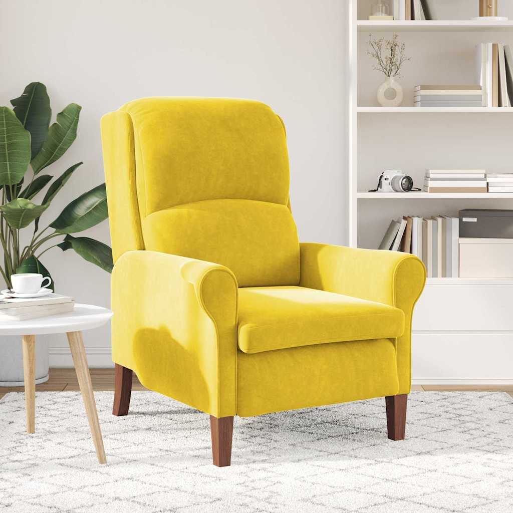 Vidaxl fauteuil geel fluweel