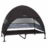 Vidaxl verhoogd hondenbed zwart 127 x 81 x 108 cm stof en staal