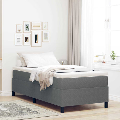 Vidaxl platform bedframe lichtgrijs 80 x 200 cm katoen stof