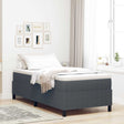 Vidaxl platform bedframe donkergrijs 80 x 200 cm katoen stof