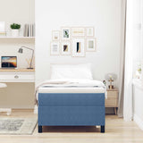 Vidaxl platform bedframe blauw 80 x 200 cm katoen stof